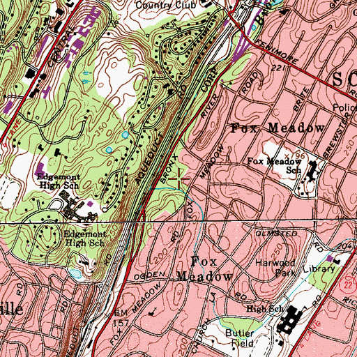 Topographic Map of Butler Woods, NY