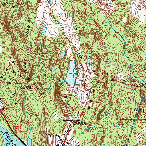 Topographic Map of Calder Lake, NY