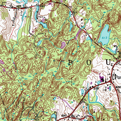 Topographic Map of Candlewood Hills, NY