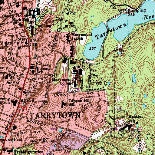 Topographic Map of Castle Ridge, NY