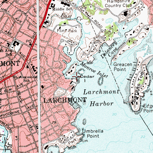 Topographic Map of Cedar Island Inlet, NY