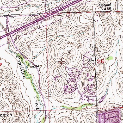 Topographic Map of Glenbrook Park, NE