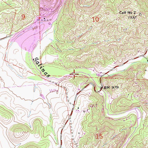 Topographic Map of Moreno Creek, CA