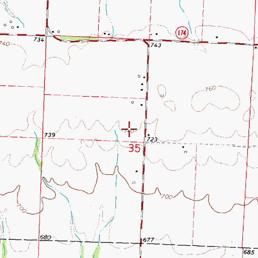 Topographic Map of Apple Blossom Farm, IL