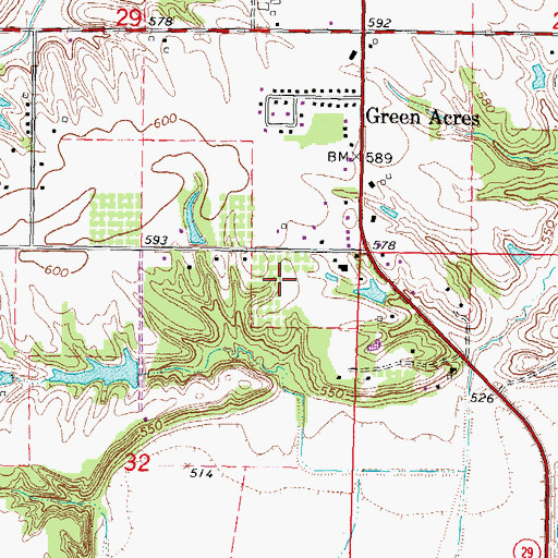 Topographic Map of Jefferies Orchard, IL