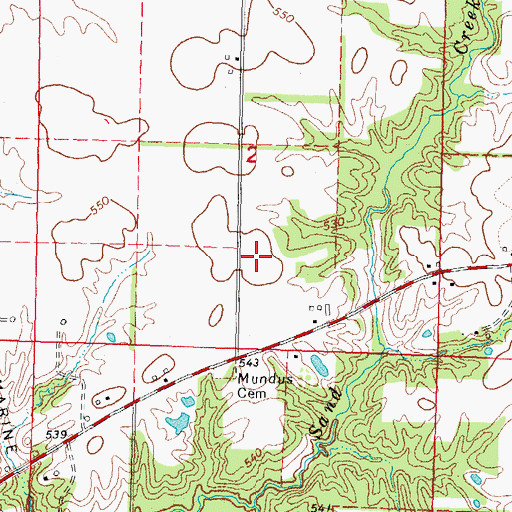 Topographic Map of Mills Apple Farm, IL