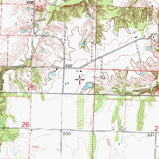 Topographic Map of Schwartz Farms, IL