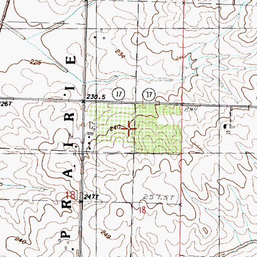 Topographic Map of Tanner's Orchard, IL