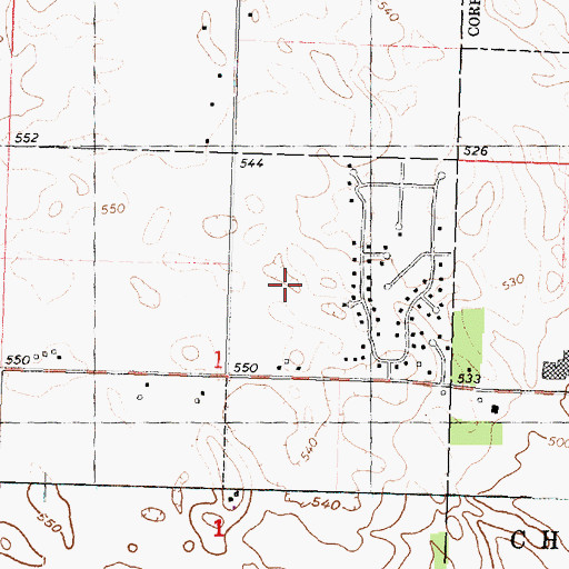 Topographic Map of Pine Grove Tree Farm, IL