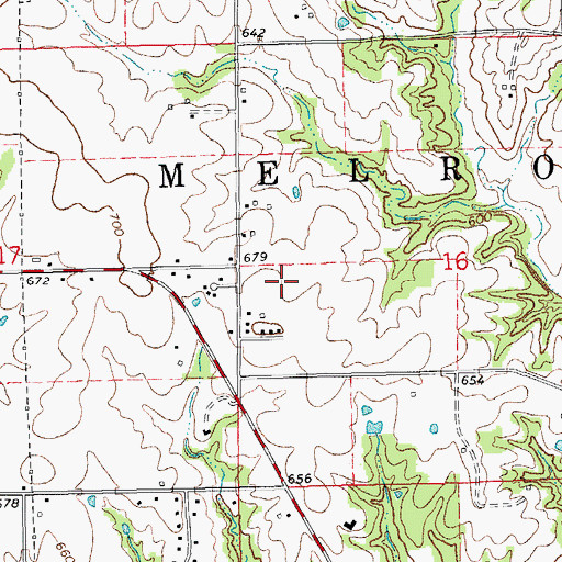 Topographic Map of Mill Creek Farm, IL