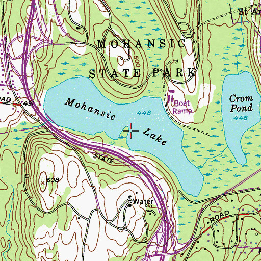 Topographic Map of Cedar Point, NY