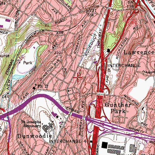 Topographic Map of Cerone Avenue Park, NY