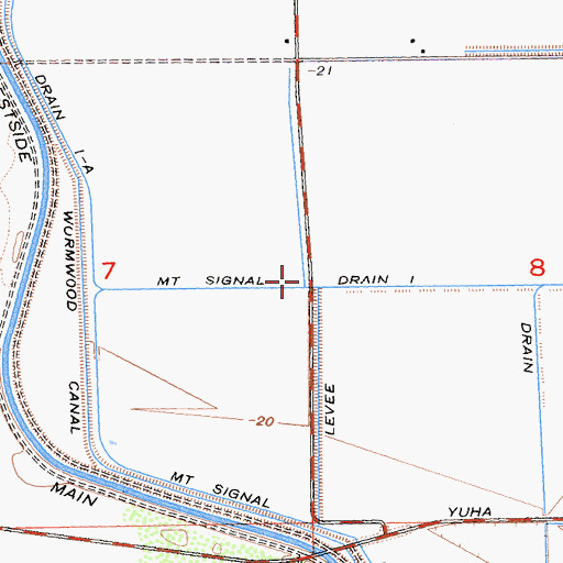 Topographic Map of Mount Signal Drain One, CA