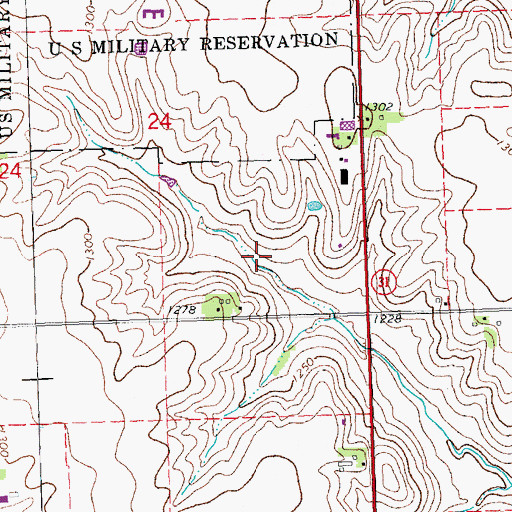 Topographic Map of Sachs-Palmer Reservoir, NE