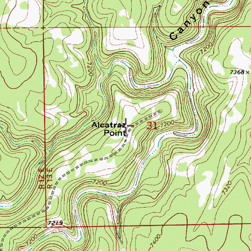 Topographic Map of Alcatraz Point, AZ