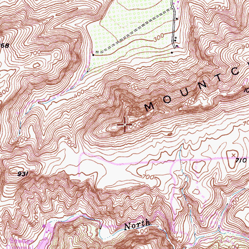 Topographic Map of Mountclef Ridge, CA