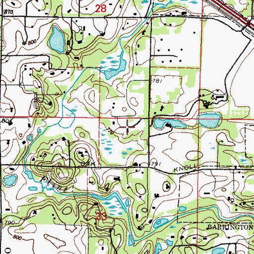 Topographic Map of Brookmoor Farm, IL