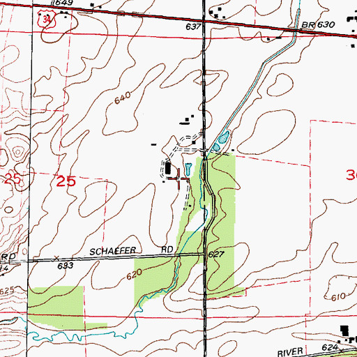 Topographic Map of Tukaway Farm, IL