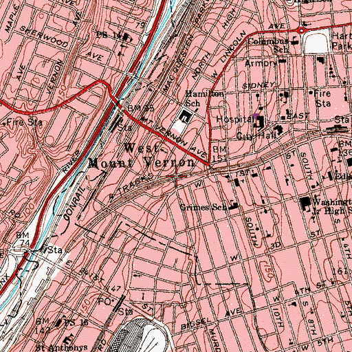 Topographic Map of Deverman's Bridge, NY