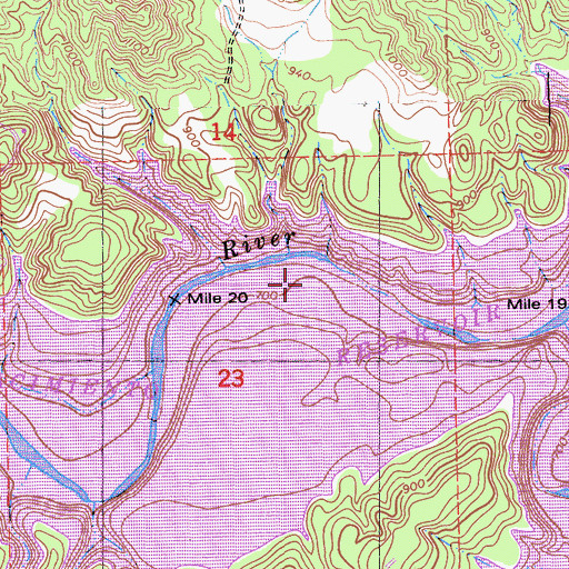 Topographic Map of Lake Nacimiento, CA