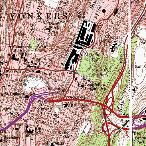Topographic Map of Doyle Park And Playground, NY