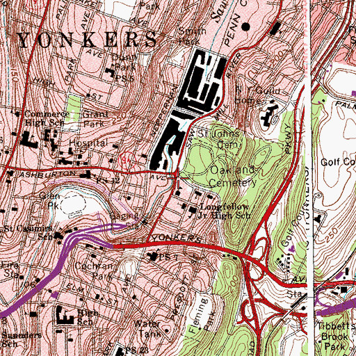 Topographic Map of The Hollow Memorial, NY