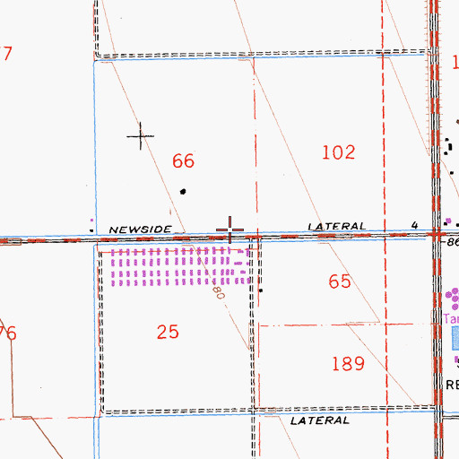 Topographic Map of Newside Lateral Four, CA