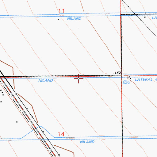 Topographic Map of Niland Lateral Four, CA