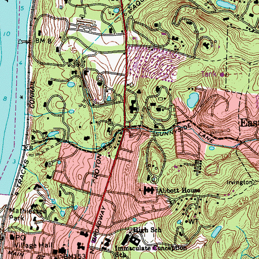 Topographic Map of Ecker Bridge, NY