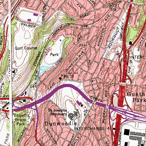 Topographic Map of Monsignor Fermi Park, NY