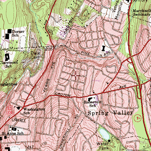 Topographic Map of Forest Park, NY