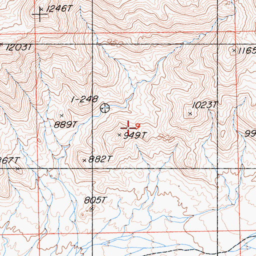 Topographic Map of Old Woman Mountains, CA