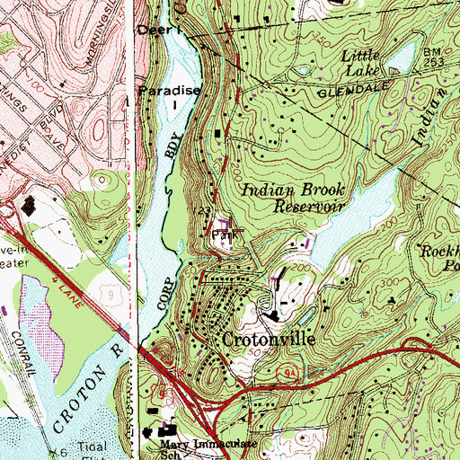 Topographic Map of Herbert C Gerlach Memorial Park, NY