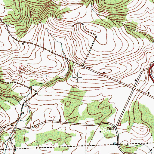Topographic Map of Acadian Farm, NY