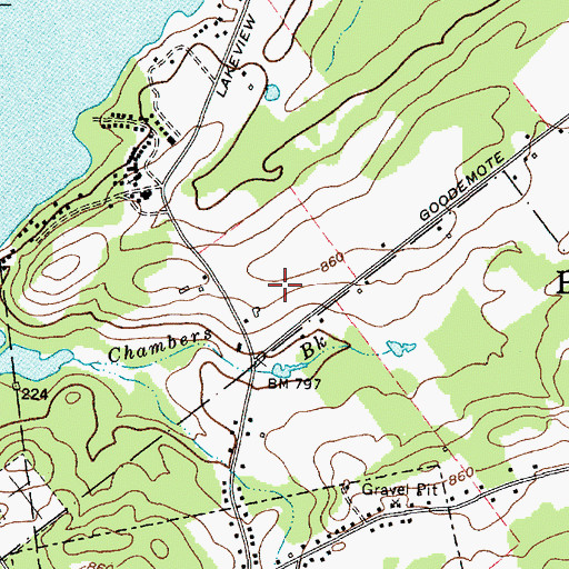 Topographic Map of Springers Farm, NY