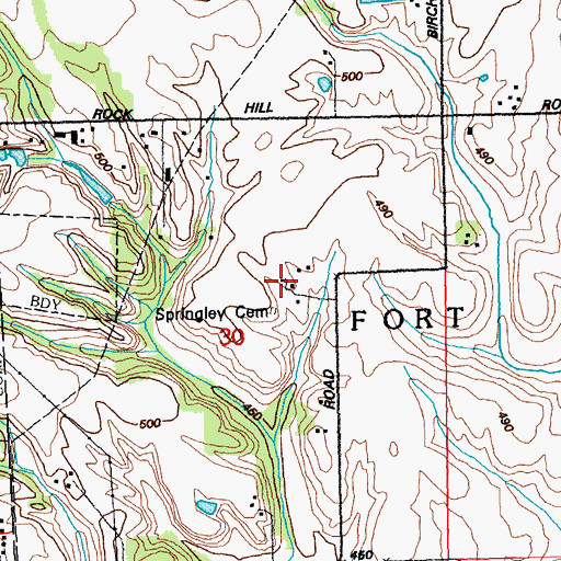 Topographic Map of Triangle H Farm, IL