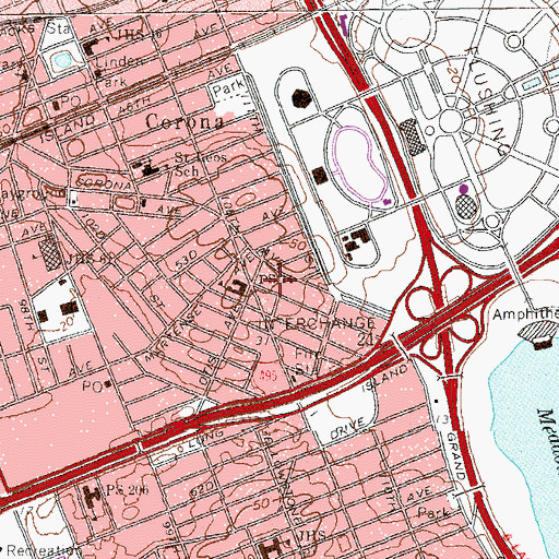 Topographic Map of Ministerio De El Gran Yo Soy, NY