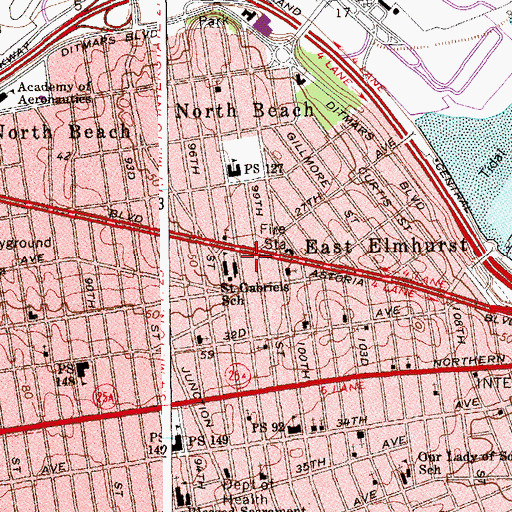 Topographic Map of New Beginning Church of God, NY