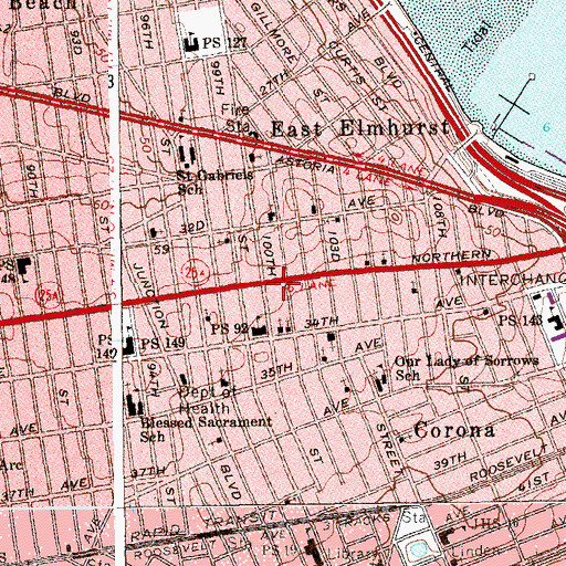 Topographic Map of New Beginning Love Center, NY