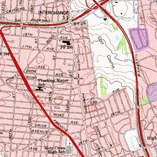 Topographic Map of New Creation Presbyterian Church, NY