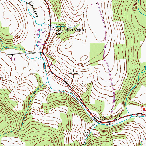 Topographic Map of Hopestead Hill Farm, NY