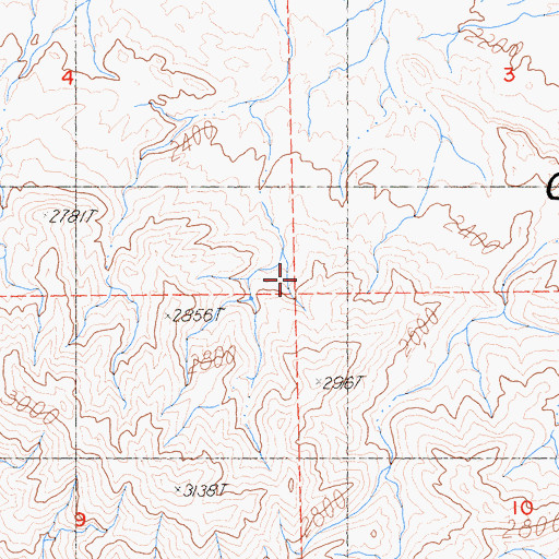 Topographic Map of Orocopia Mountains, CA