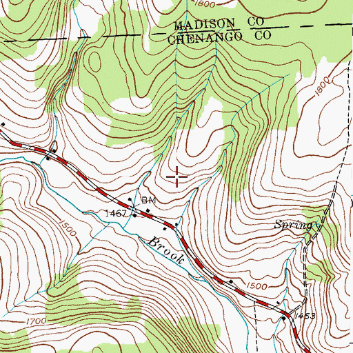 Topographic Map of Marstan Farms, NY