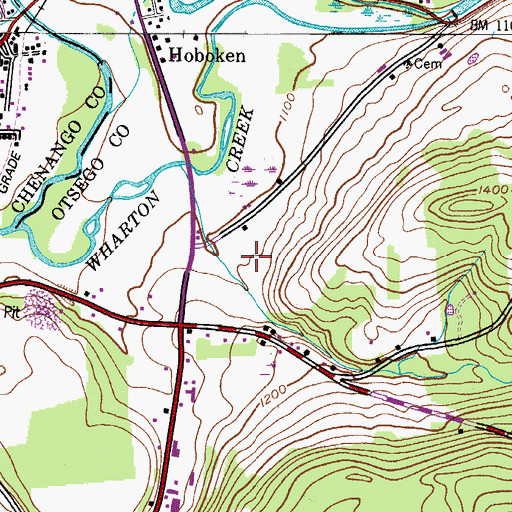 Topographic Map of Waltzing Horse Farm, NY