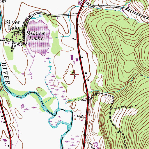 Topographic Map of Johnson Farms, NY