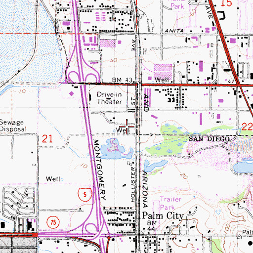 Topographic Map of Otay Valley, CA
