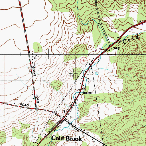 Topographic Map of Cold Brook Cemetery, NY