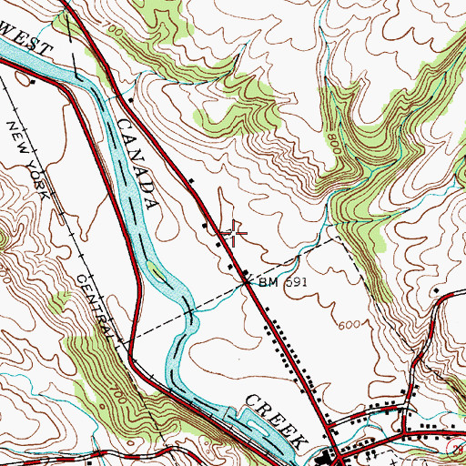 Topographic Map of Route 28 Cemetery, NY