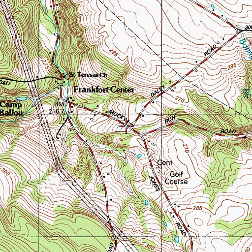 Topographic Map of Frankfort Center Cemetery, NY