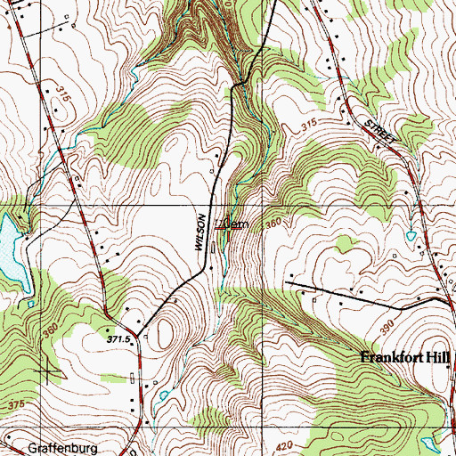 Topographic Map of Abandoned Cemetery, NY